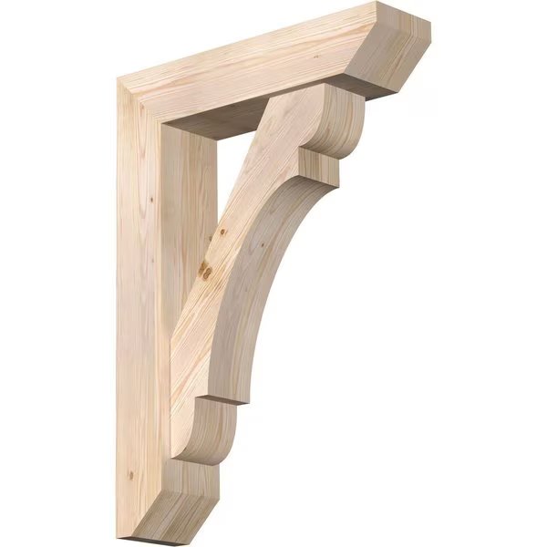 Olympic Slat Smooth Bracket w/ Offset Brace, Douglas Fir, 7 1/2